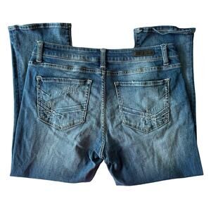 BKE Woman's Harper Capri Distressed Jeans Size 30